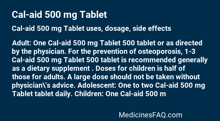 Cal-aid 500 mg Tablet