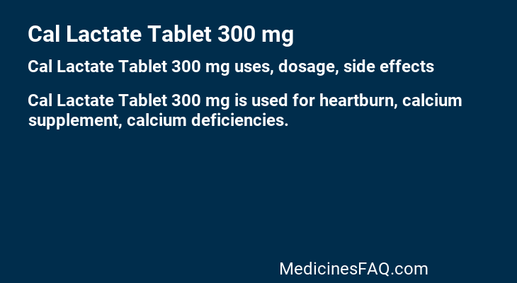 Cal Lactate Tablet 300 mg
