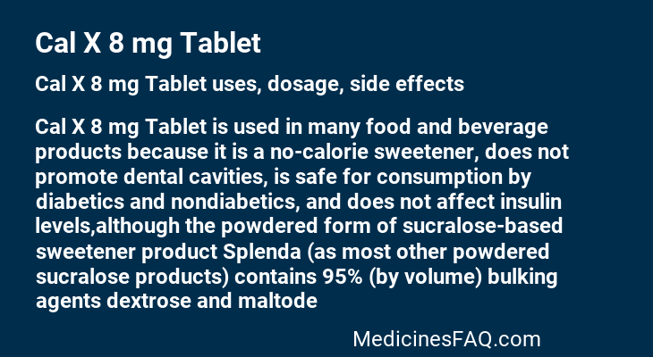 Cal X 8 mg Tablet