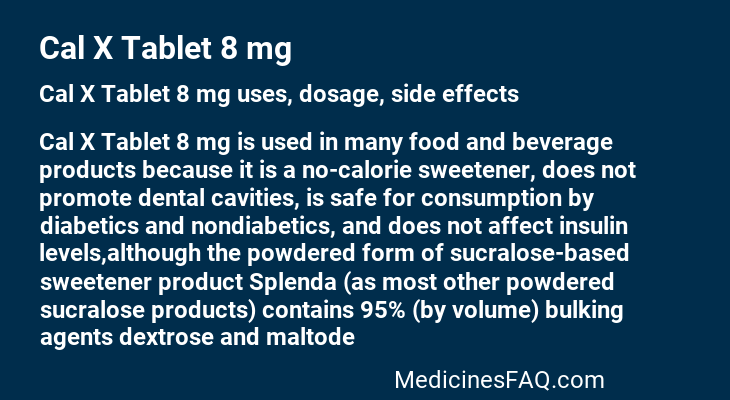 Cal X Tablet 8 mg