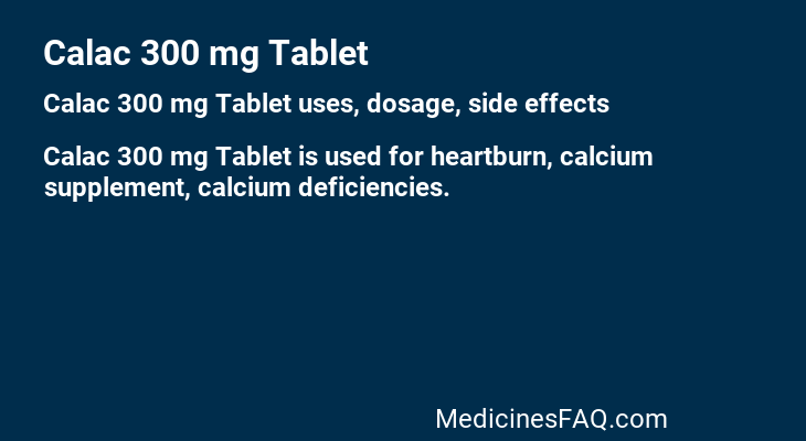 Calac 300 mg Tablet