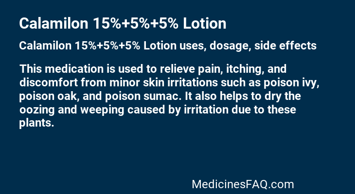 Calamilon 15%+5%+5% Lotion