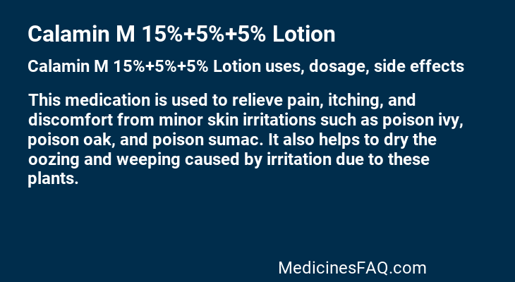 Calamin M 15%+5%+5% Lotion