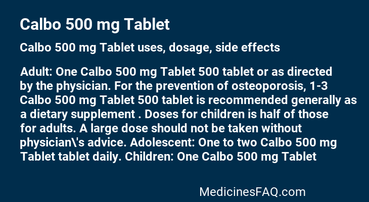 Calbo 500 mg Tablet