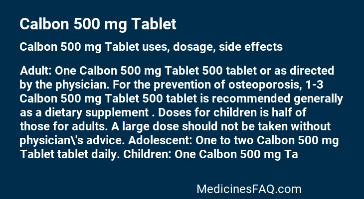 Calbon 500 mg Tablet