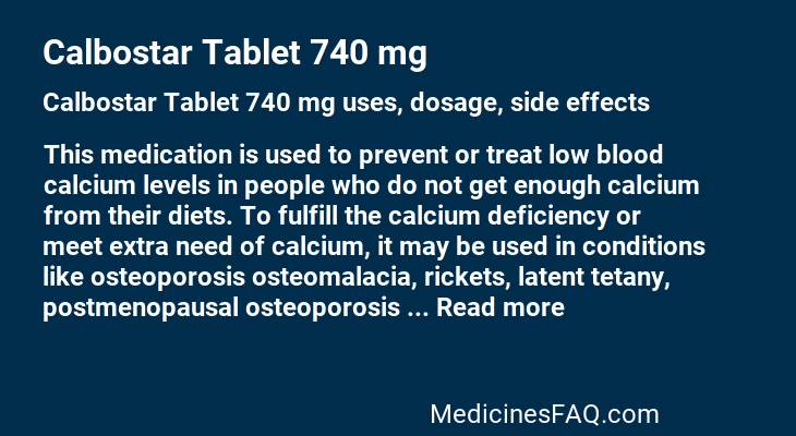 Calbostar Tablet 740 mg