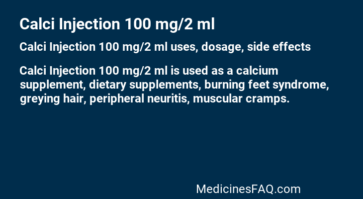 Calci Injection 100 mg/2 ml
