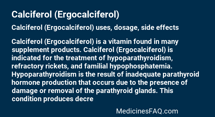 Calciferol (Ergocalciferol)
