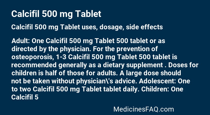 Calcifil 500 mg Tablet