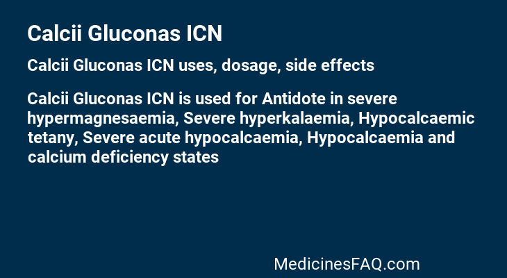 Calcii Gluconas ICN