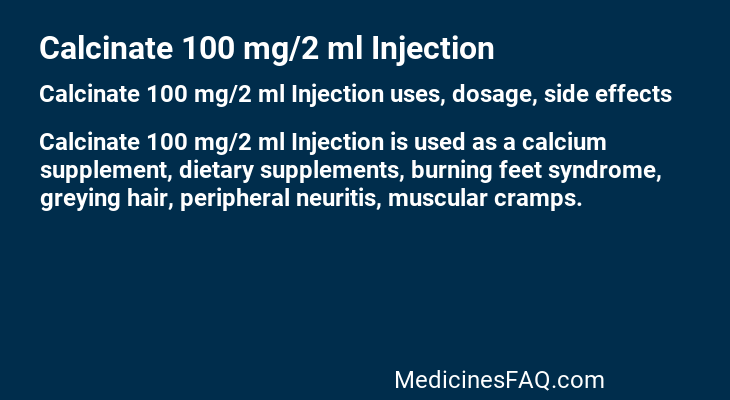 Calcinate 100 mg/2 ml Injection