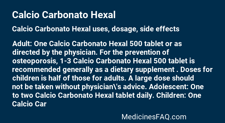 Calcio Carbonato Hexal