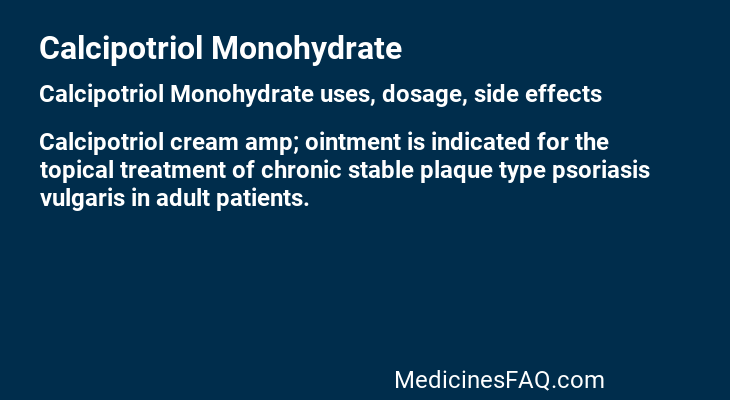 Calcipotriol Monohydrate