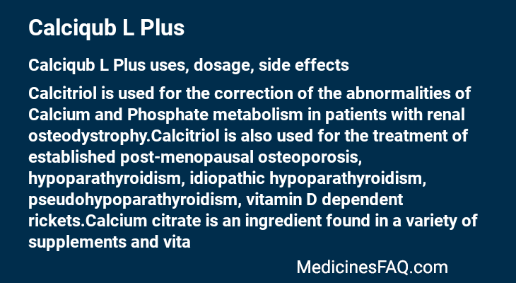 Calciqub L Plus