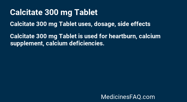 Calcitate 300 mg Tablet