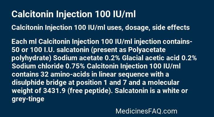 Calcitonin Injection 100 IU/ml