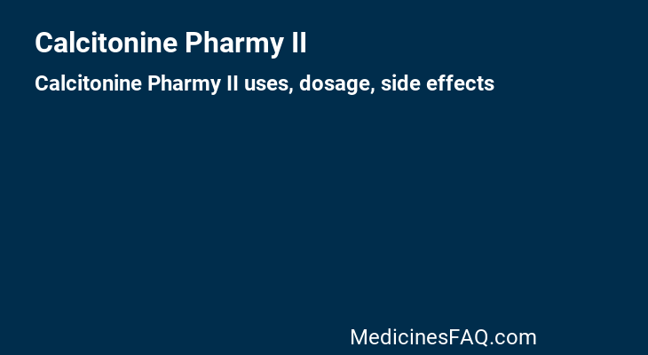 Calcitonine Pharmy II