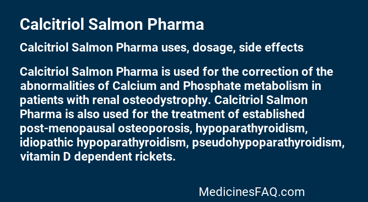 Calcitriol Salmon Pharma