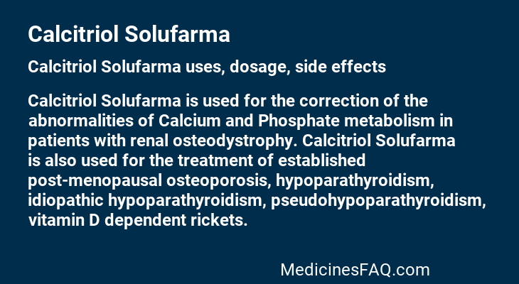 Calcitriol Solufarma