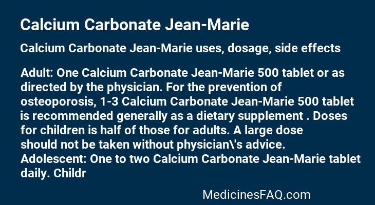 Calcium Carbonate Jean-Marie