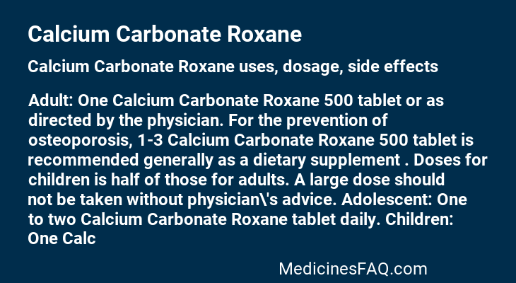 Calcium Carbonate Roxane
