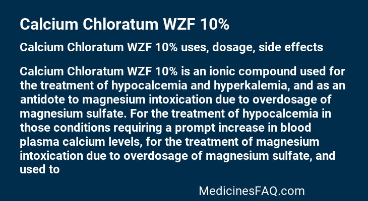 Calcium Chloratum WZF 10%