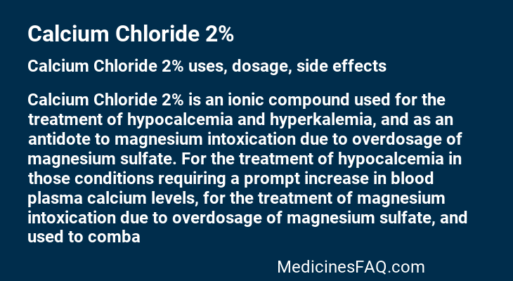 Calcium Chloride 2%