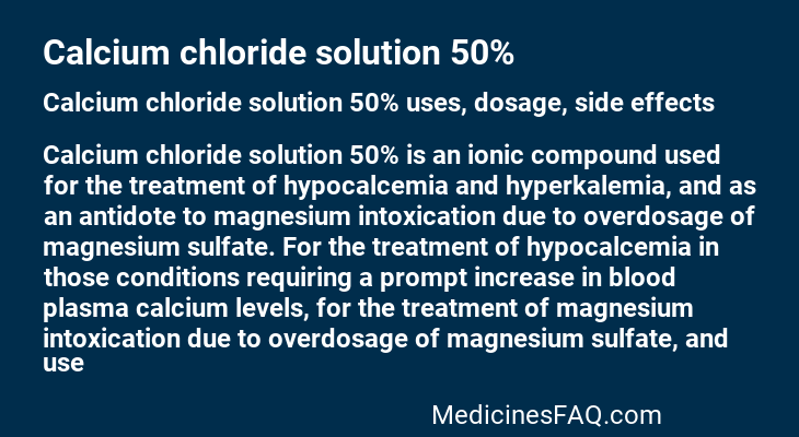 Calcium chloride solution 50%