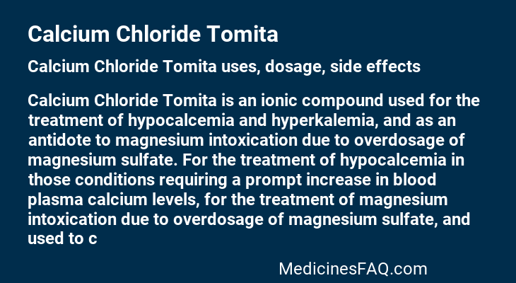 Calcium Chloride Tomita