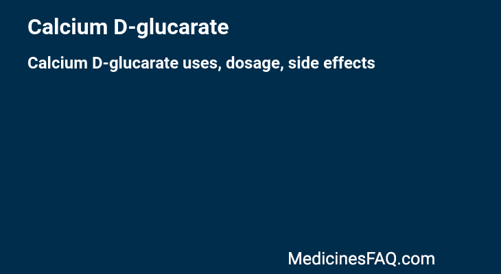 Calcium D-glucarate