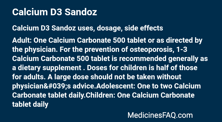 Calcium D3 Sandoz