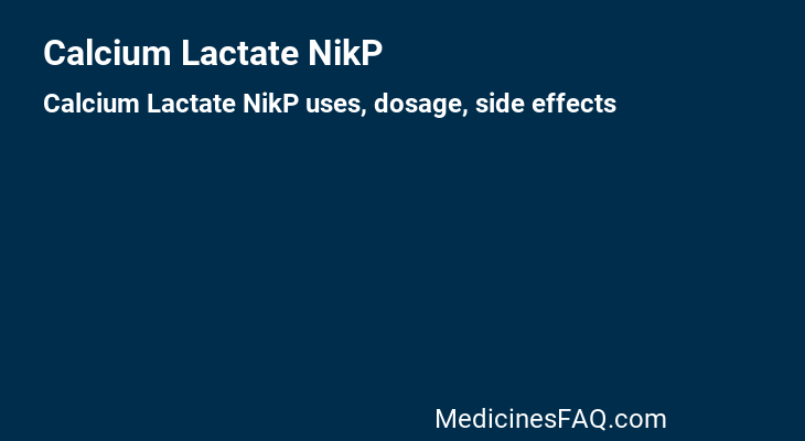 Calcium Lactate NikP
