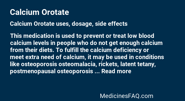 Calcium Orotate