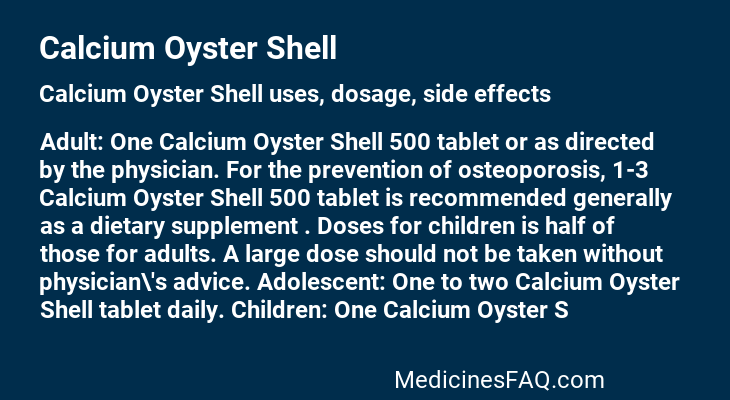 Calcium Oyster Shell