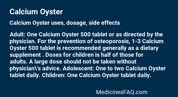 Calcium Oyster