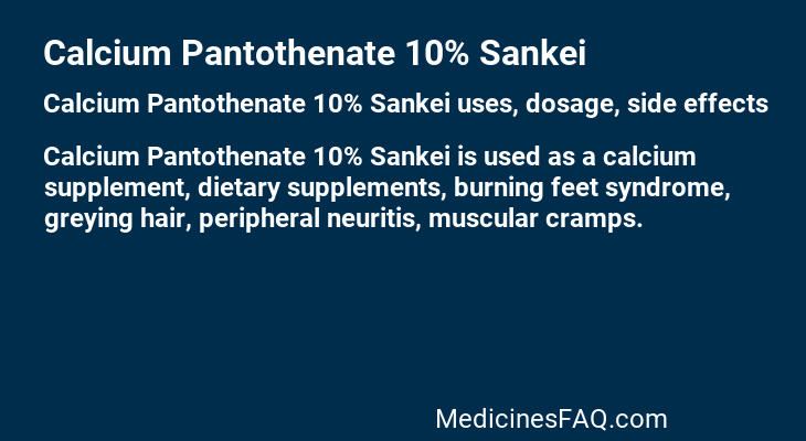 Calcium Pantothenate 10% Sankei