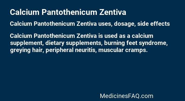 Calcium Pantothenicum Zentiva