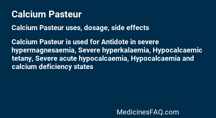 Calcium Pasteur