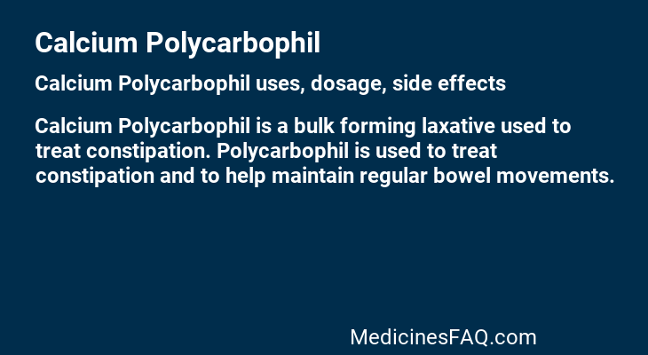 Calcium Polycarbophil