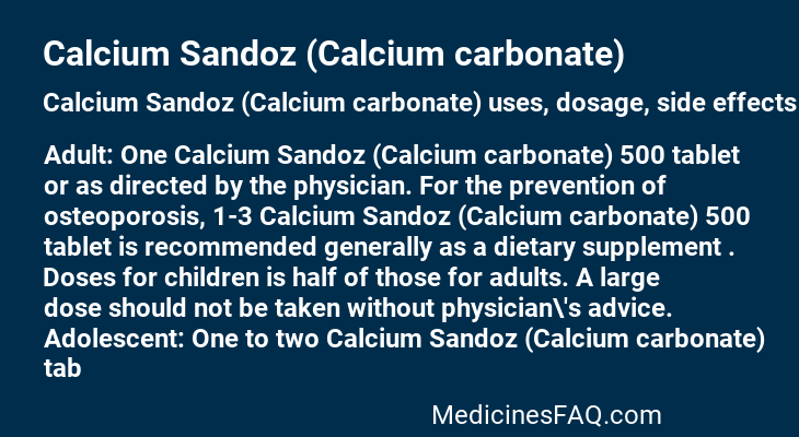 Calcium Sandoz (Calcium carbonate)