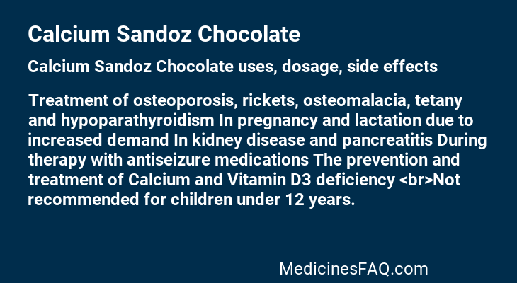 Calcium Sandoz Chocolate