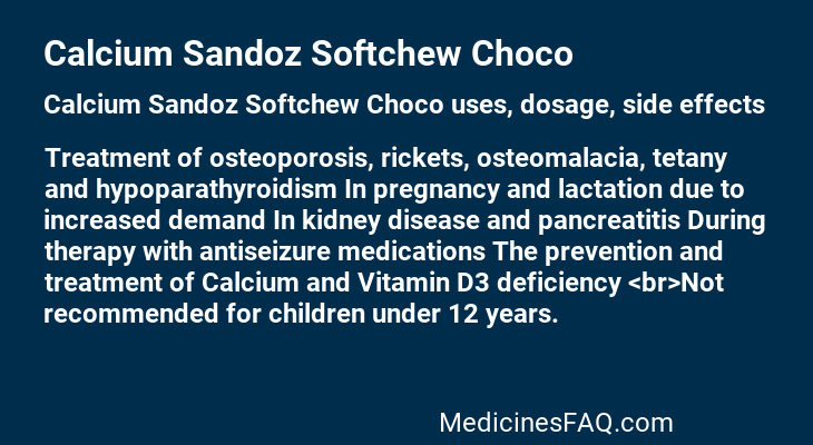 Calcium Sandoz Softchew Choco