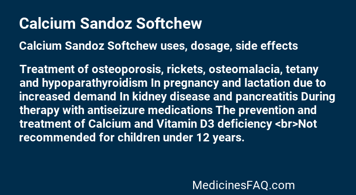 Calcium Sandoz Softchew