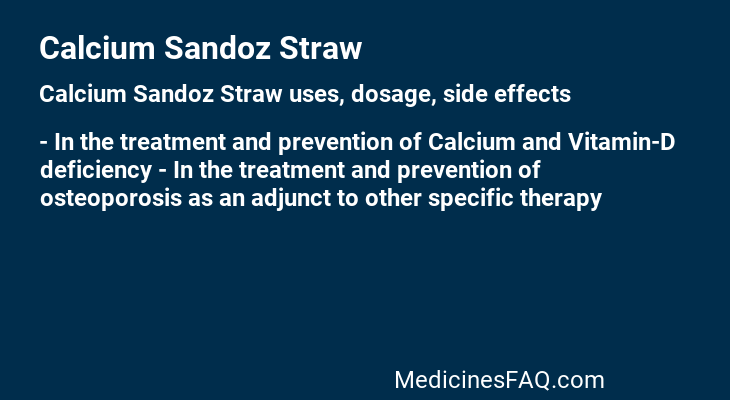 Calcium Sandoz Straw