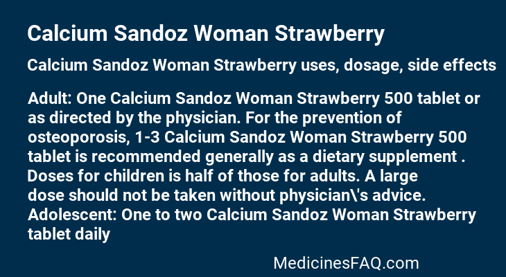 Calcium Sandoz Woman Strawberry
