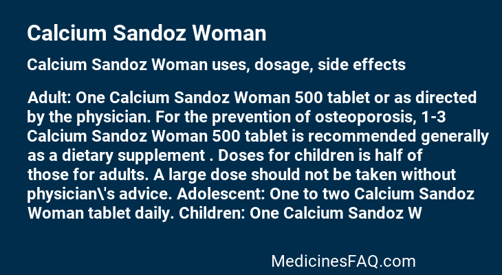 Calcium Sandoz Woman