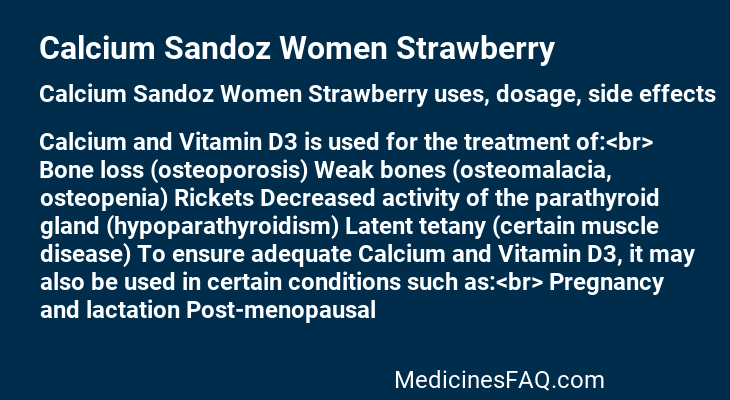 Calcium Sandoz Women Strawberry