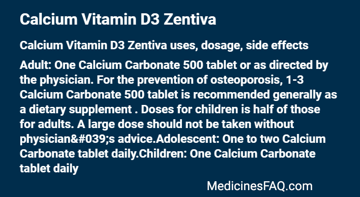 Calcium Vitamin D3 Zentiva