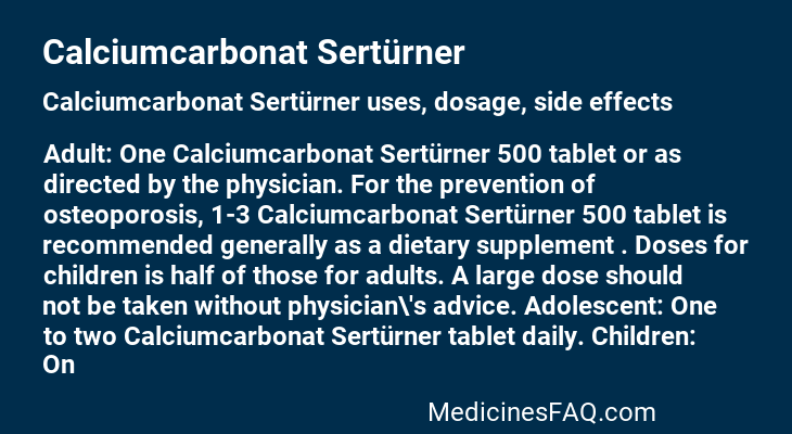 Calciumcarbonat Sertürner
