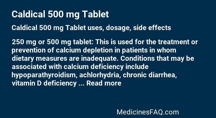 Caldical 500 mg Tablet